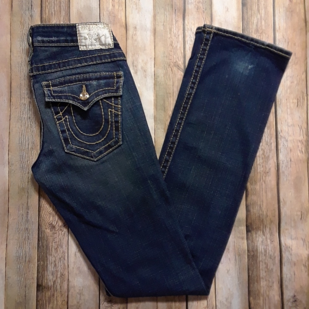 True Religion Disco Emily Big T Swarovski Jeans 27